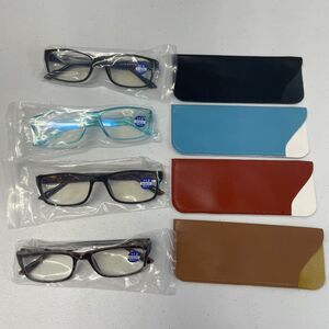 Gaoye 4 Pack Reading Glasses Blue Light Filter +1.0 w/Neck Lanyard Rope Holder